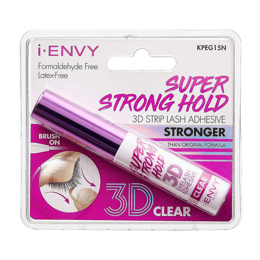 Kiss I Envy Eyelash Adhesive 3D Super Strong Hold Clear, 1 Ea